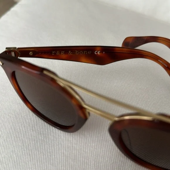 NWOT Rag & Bone 50MM RNB1005/S Square Sunglasses in Brown tortoise OS - Picture 6 of 10